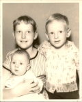 Sharon, Jim, and baby Junior, 1958